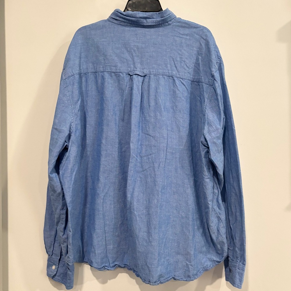 Blue Marine Mens Button Down Shirt XXL Coastal Nautical Preppy Minimalist 21280 - Picture 2 of 9